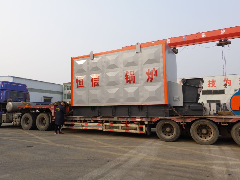 Horizontal chain biomass hot air furnace