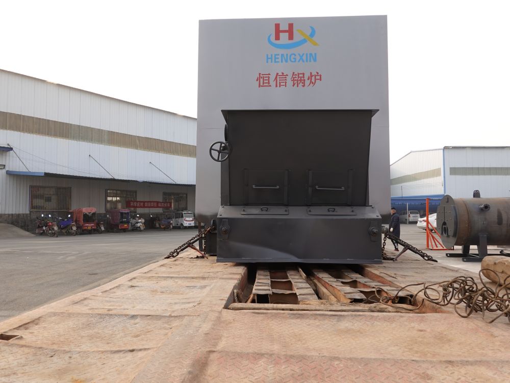 Horizontal chain biomass hot air furnace