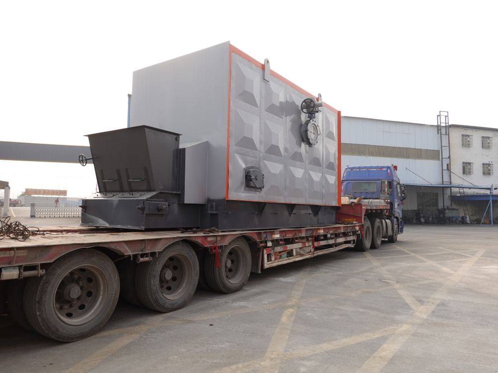 Horizontal chain biomass hot air furnace