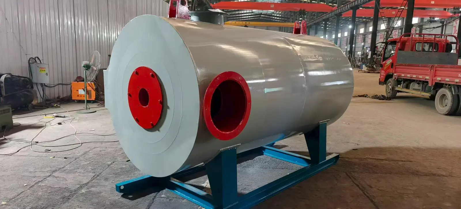 Boiler shell and pressure-part fabrication inside the JINHONG workshop