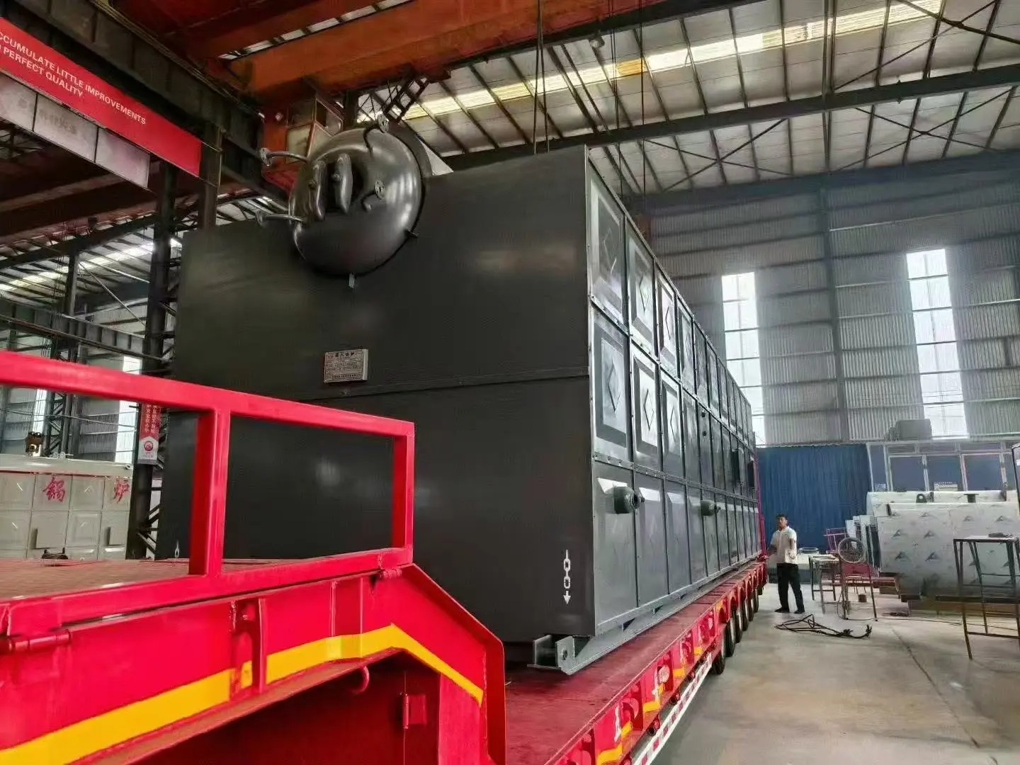 Rear and side delivery view of JINHONG 20 TPH industrial boiler