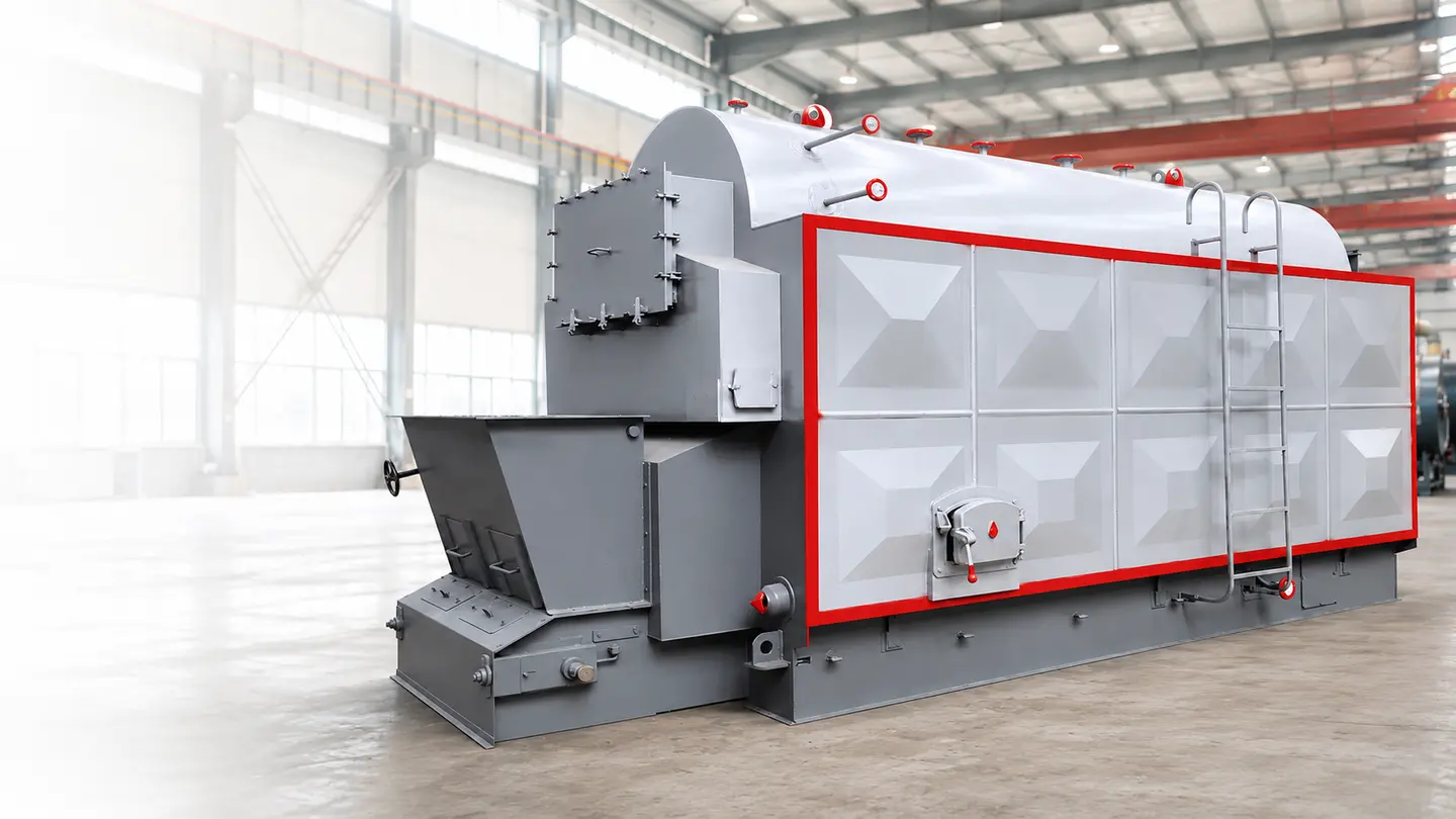 Biomass chain-grate boiler selected for real fuel properties