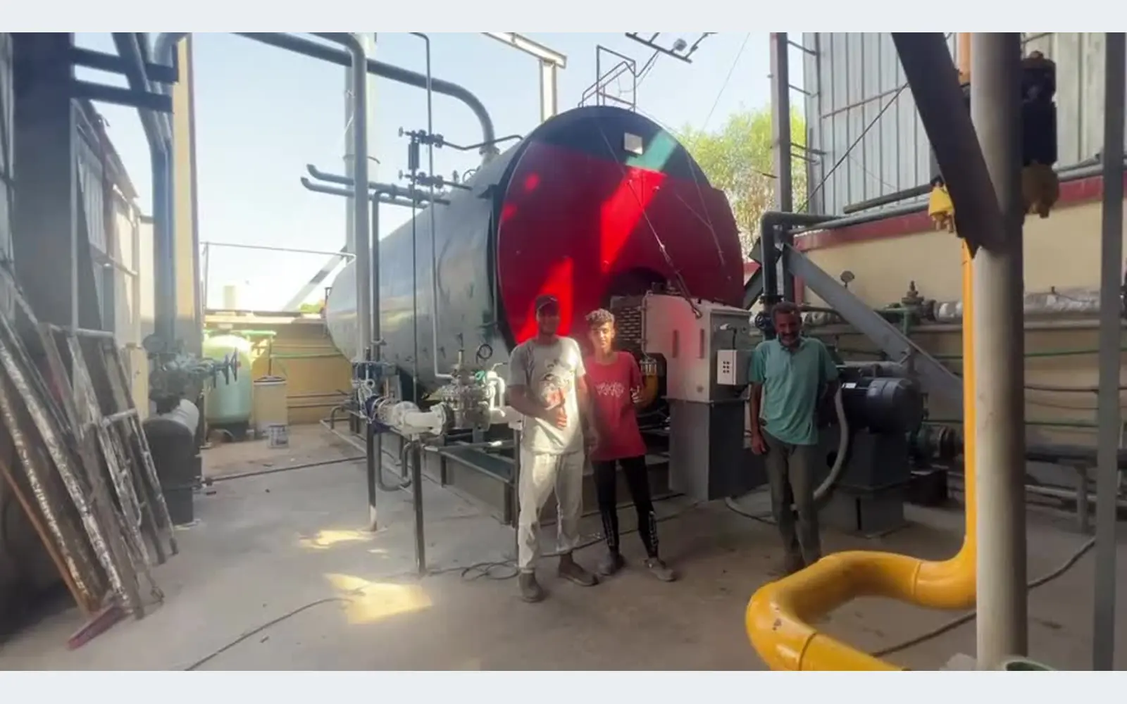 8 TPH JINHONG oil and gas steam boiler at textile dyeing customer site in Egypt