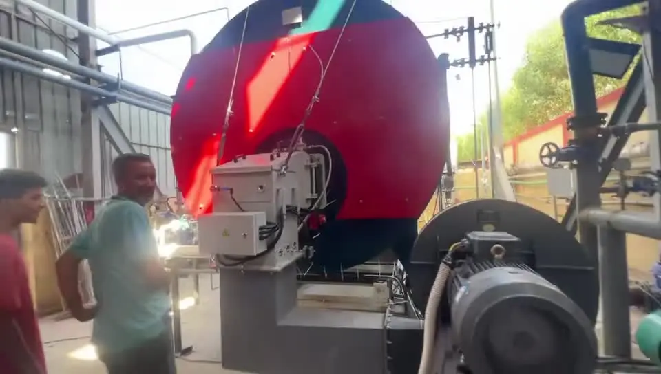 JINHONG oil and gas steam boiler at Egypt textile customer site