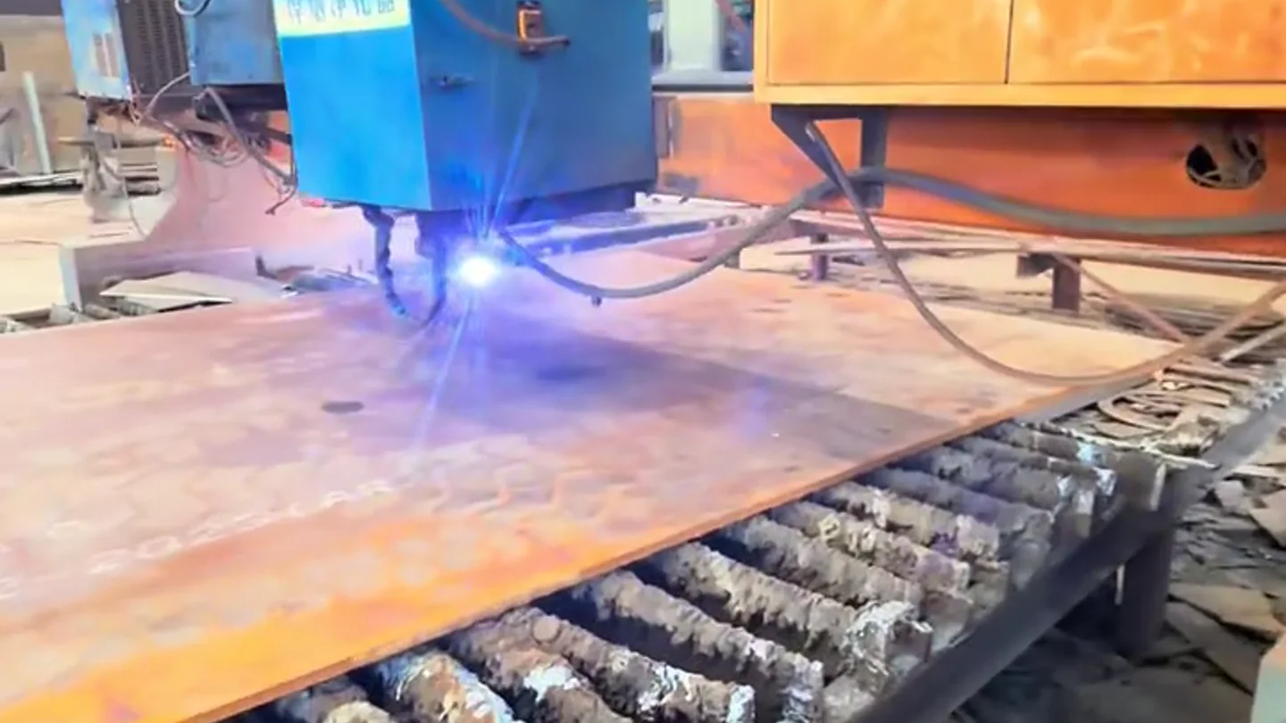 CNC steel cutting for industrial boiler manufacturing