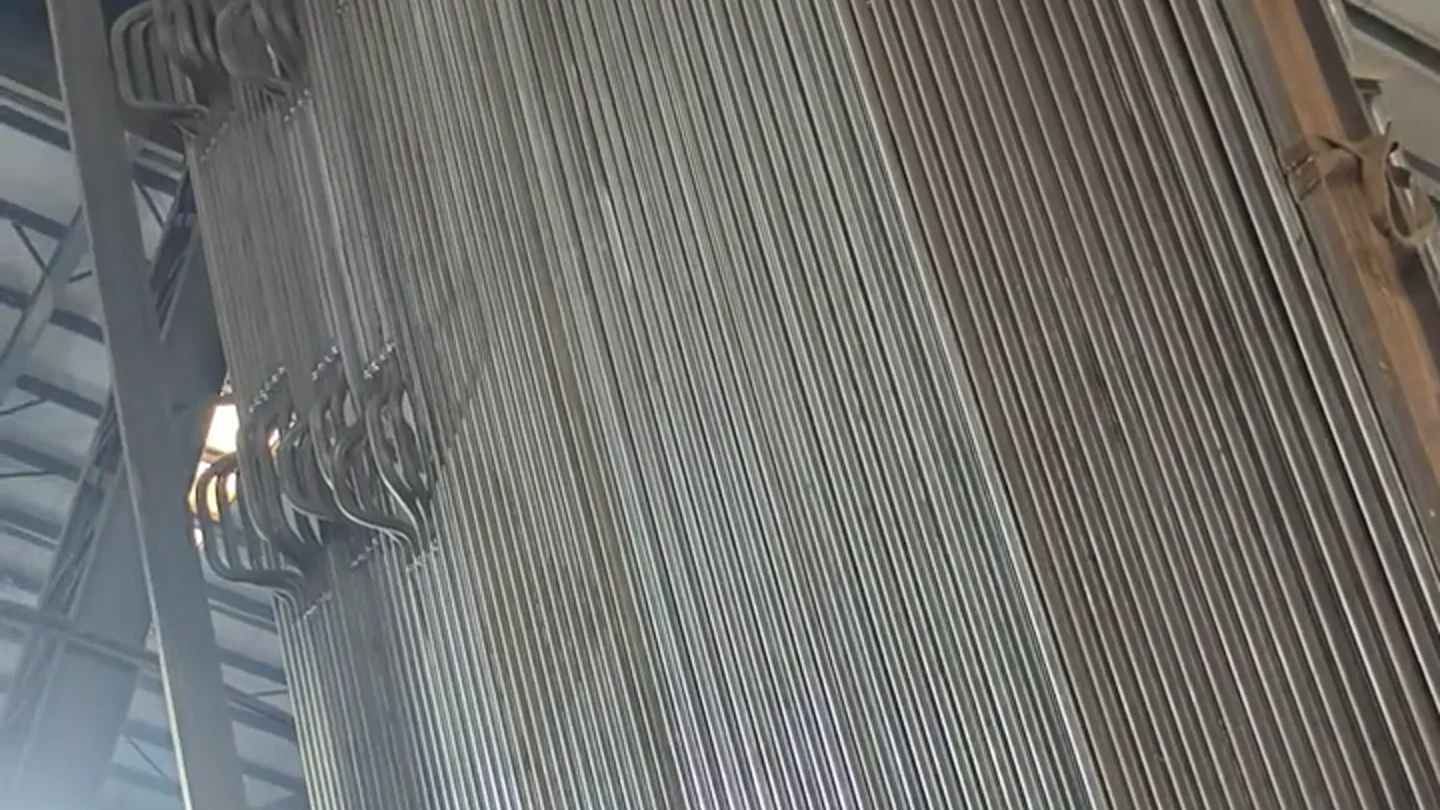 Membrane water wall manufacturing for industrial boiler