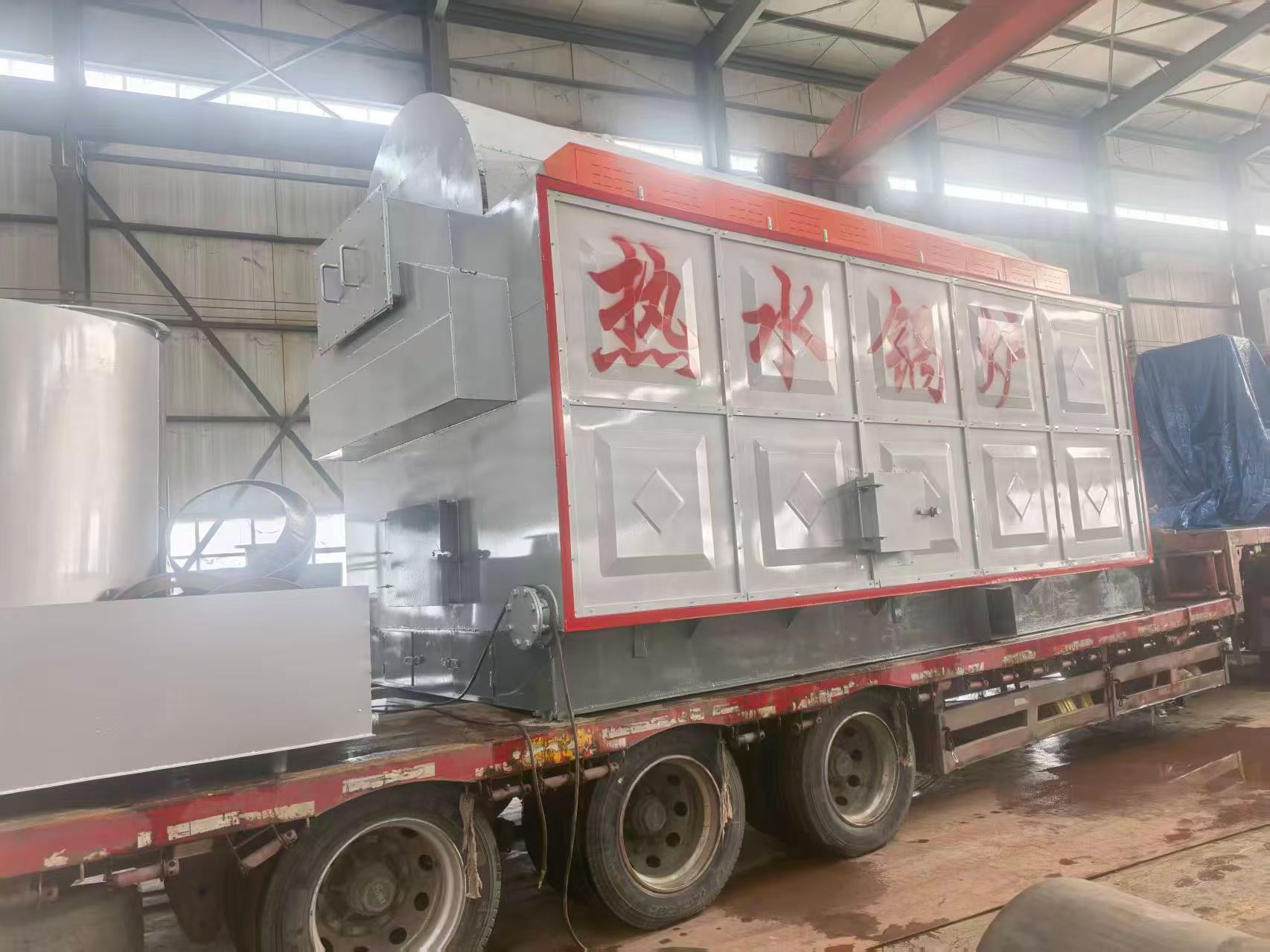 Alternative view of the Kazakhstan heating boiler body and access doors