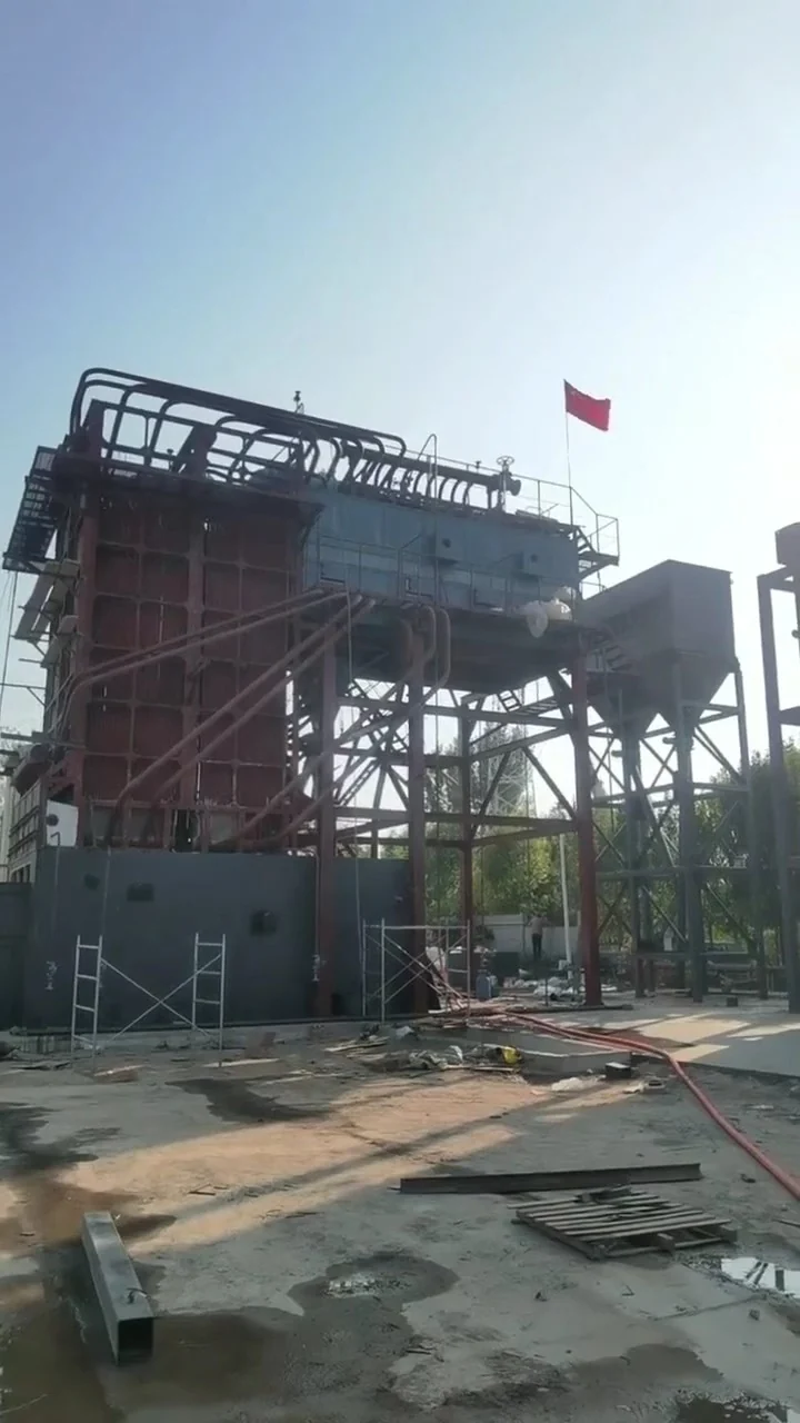SZL6-1.25-T steam boiler structure during installation in Uzbekistan
