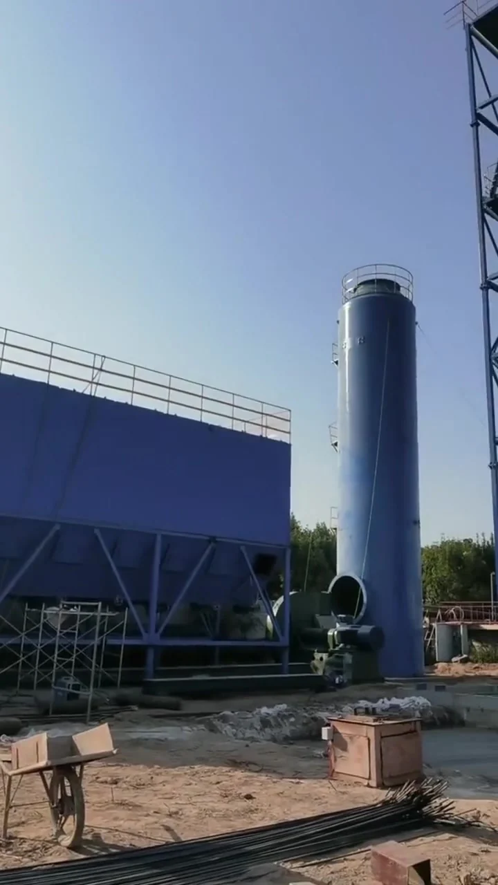 Dust-collection and wet-treatment equipment area during the Uzbekistan boiler installation